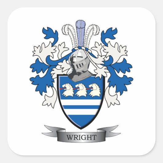 Juiste wapenschild vierkante sticker (Voorkant)