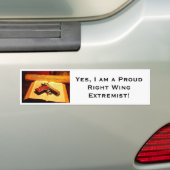 Juiste Wing Extremist Bumpersticker (Op auto)