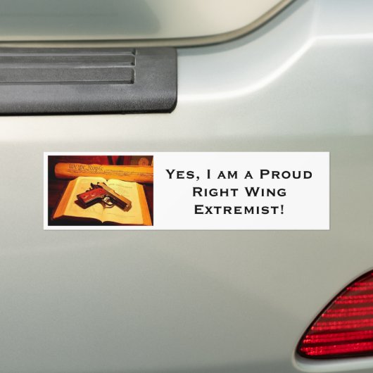 Juiste Wing Extremist Bumpersticker (Op auto)
