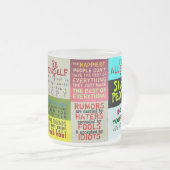 JUISTE WOORDEN ~ Frosted Glass Mok / TRUISM (Voorkant rechts)