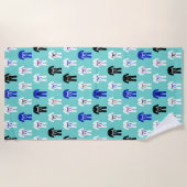 Jujitsu Jiu Jitsu BJJ gepersonaliseerd Strandlaken (Voorkant)