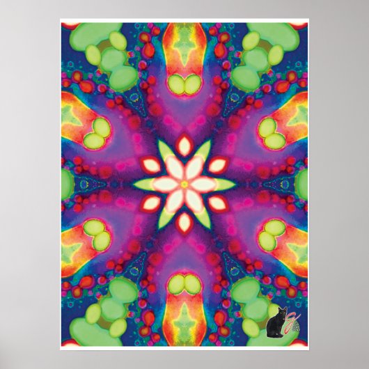 Juju Kinetic Collage Kaleidoscoop Poster (Voorkant)
