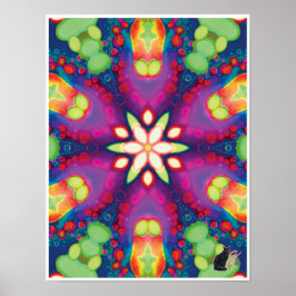 Juju Kinetic Collage Kaleidoscope Poster