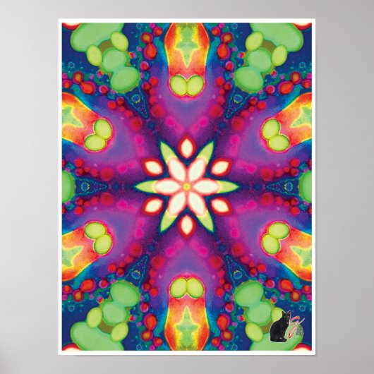 Juju Kinetic Collage Kaleidoscope Poster (Voorkant)