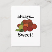 Jujube Fruit  Visitekaartje (Voorkant)