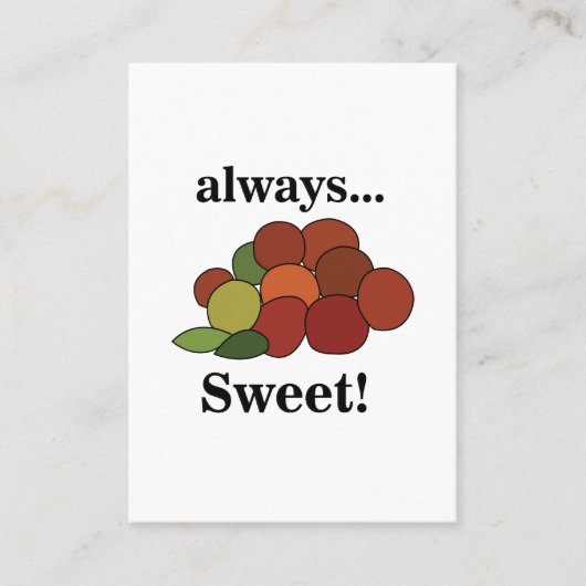 Jujube Fruit  Visitekaartje (Voorkant)