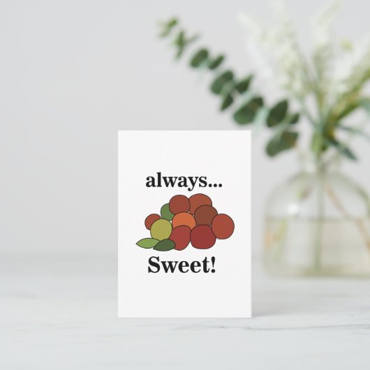 Jujube Fruit Visitekaartje (Staand voorkant)