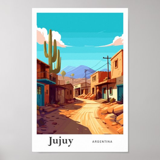 Jujuy Argentina Travel Illustratie Poster (Voorkant)