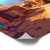 Jujuy Argentinië vintage reisillustratie Poster (Hoek)