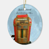 Juke Box en Blue Moon Retro Keramisch Ornament (Links)