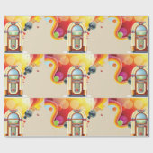Juke Box Glossy Wrapping Paper Cadeaupapier (Vlak)