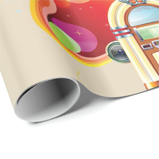 Juke Box Glossy Wrapping Paper Cadeaupapier (Rol Hoek)