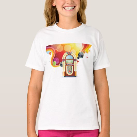 Juke Box Meisjes T-shirt (Voorkant)