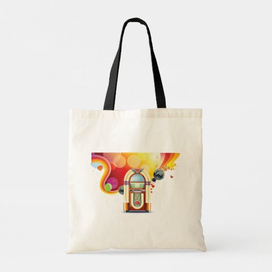 Juke Box Music Canvas tas (Achterkant)