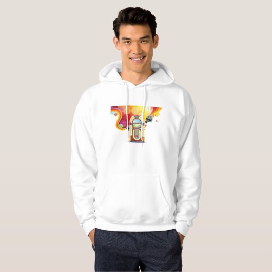 Juke Box Music Mannen Hoodie (Voorkant volledig)