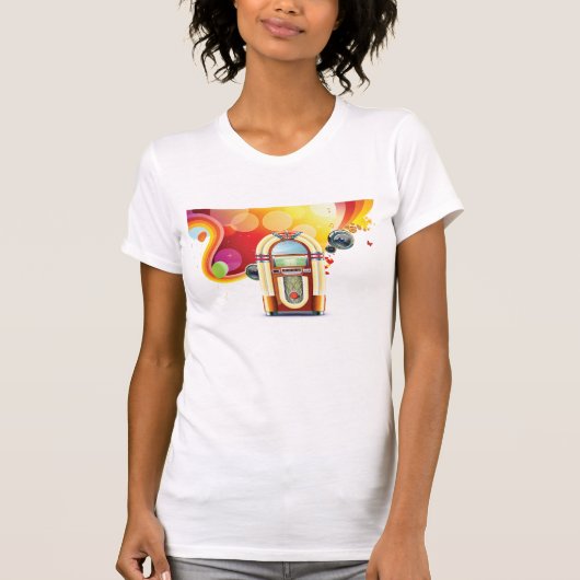 Juke Box Music Womens T-Shirt (Voorkant)