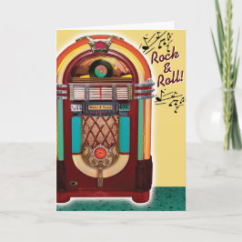  Juke Box Retro Verjaardag Kaart