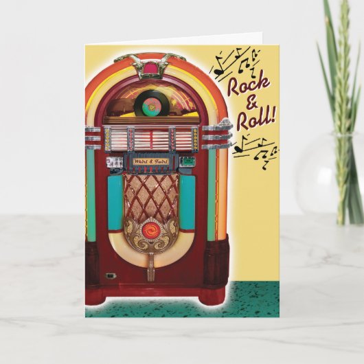  Juke Box Retro Verjaardag Kaart (Voorkant)