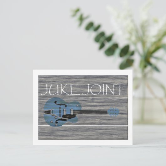 Juke Joint Retro Sign Briefkaart (Staand voorkant)