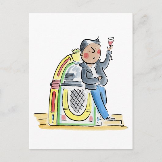 Jukebox Briefkaart (Voorkant)