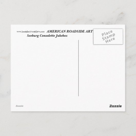 Jukebox Briefkaart (Achterkant)