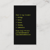 Jukebox DJ Music Zwart Visitekaartje (Achterkant)