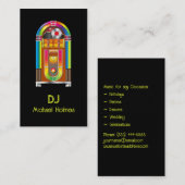 Jukebox DJ Music Zwart Visitekaartje (Voorkant / Achterkant)