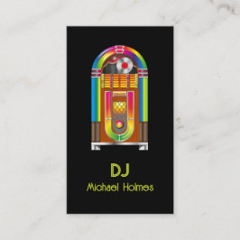 Jukebox DJ Music Zwart Visitekaartje