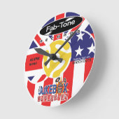 Jukebox Explosion 45 Label Clock Ronde Klok (Hoek)