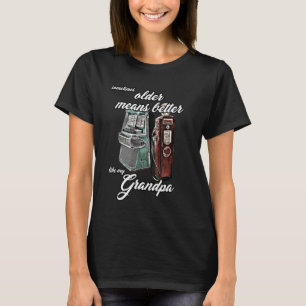 Jukebox Granddad Oldtimer Gas Pomp 1950 50 T-shirt