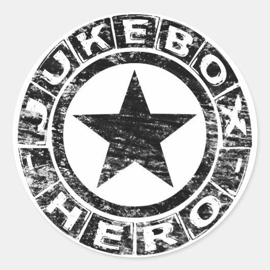 Jukebox Hero Ronde Sticker (Voorkant)