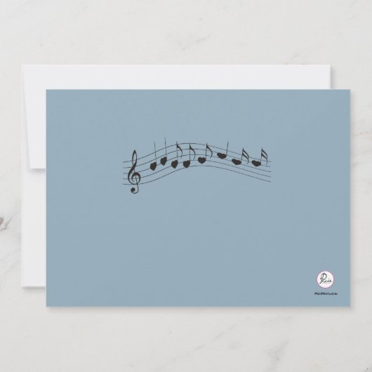 Jukebox Invitation Kaart (Achterkant)