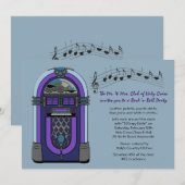 Jukebox Invitation Kaart (Voorkant / Achterkant)