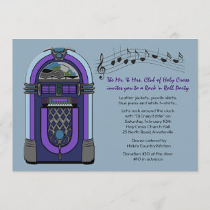 Jukebox Invitation Kaart