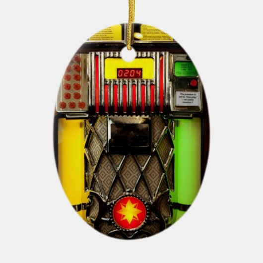 Jukebox Keramisch Ornament (Voorkant)