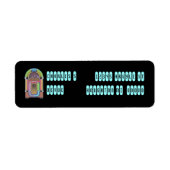 Jukebox & Menu Keys Retouradreslabel Etiket (Voorkant)