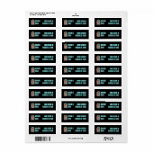  Jukebox & Menu Keys Retouradreslabel Etiket (Full Sheet)