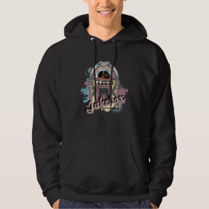 Jukebox-motief in retro-uitvoering in vintagekleur hoodie