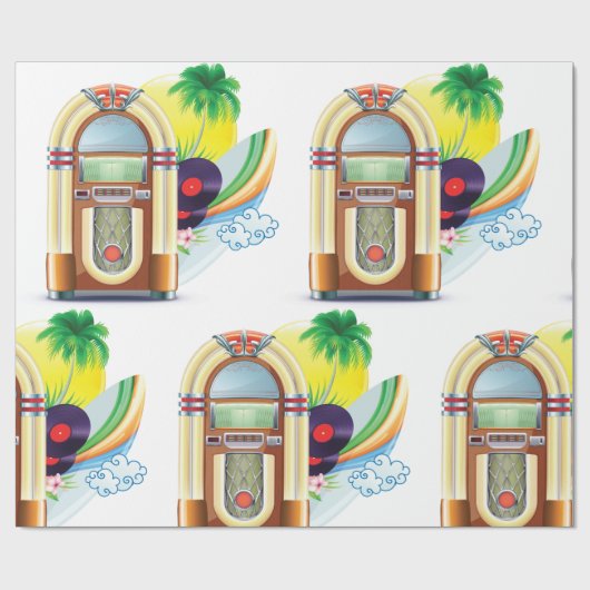 Jukebox Music Cadeaupapier (Vlak)