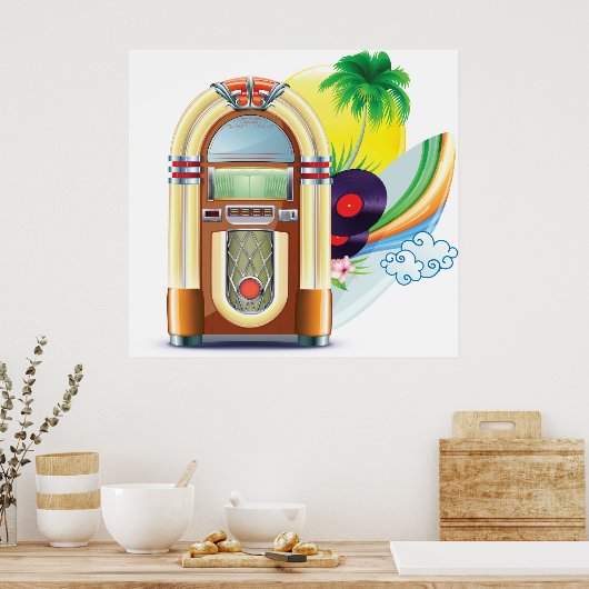 Jukebox Music Poster (Keuken)