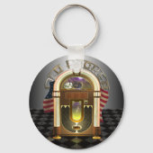 Jukebox Old Rocker Sleutelhanger (Voorkant)