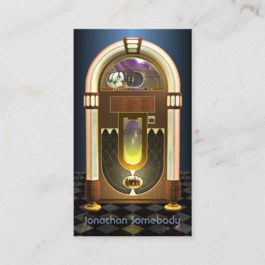 Jukebox-profielkaart Visitekaartje (Voorkant)