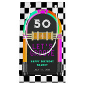 Jukebox Retro Checkerboard 50ste verjaardagsfeestj Klein Cadeauzakje (Voorkant)