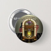 Jukebox Rockaholic Buttonnen Ronde Button 5,7 Cm (Voorkant /achterkant)
