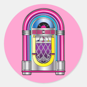 Jukebox Ronde Sticker