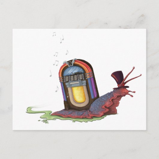 Jukebox Snail Briefkaart (Voorkant)
