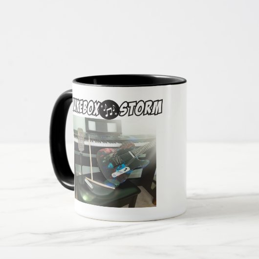 Jukebox Storm koffie mok 2-zijdig, 2-toon (Voorkant links)