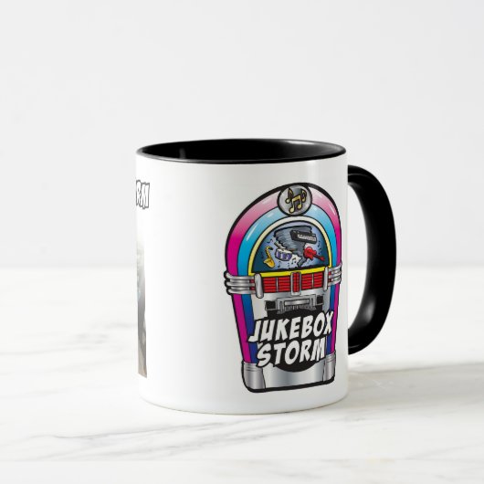 Jukebox Storm koffie mok 2-zijdig, 2-toon (Voorkant rechts)