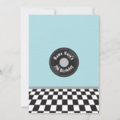 Jukebox Verjaardag Muziek Blue Diner Vijftig Retro Kaart (Achterkant)