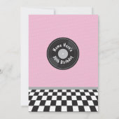 Jukebox Verjaardagsdiner Vijftigers Retro Muziek U Kaart (Achterkant)